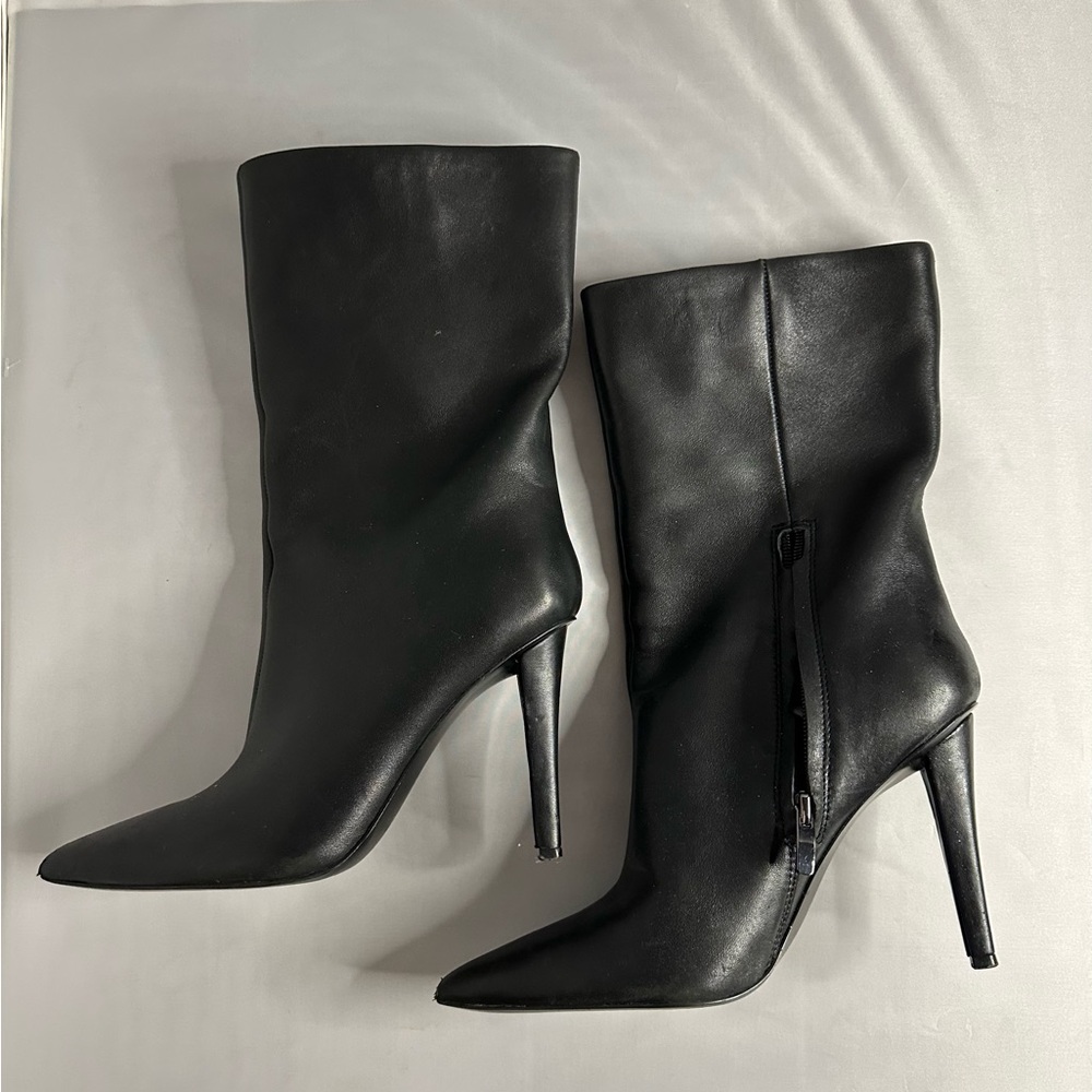 Frenchi Nine West Black Heeled Boots